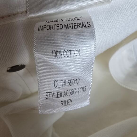 AGOLDE Riley High Rise‎ Straight Crop Veil White Size 32 - Picture 13 of 13